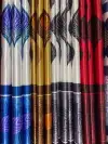 Black silk screen printed blackout curtains Item Picture